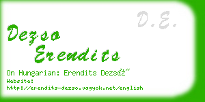 dezso erendits business card